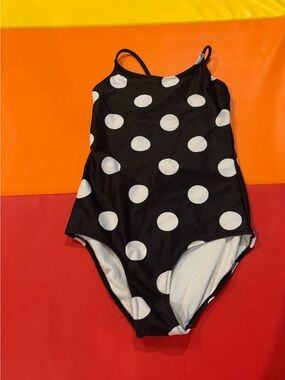 H&M Black and White Polka Dot One-Piece Swimsuit